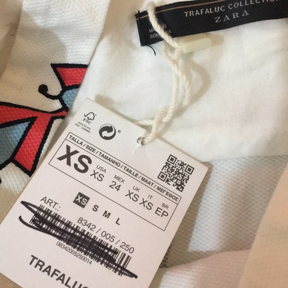 Zara Trafaluc Floral Fitted Sleeveless Tank Top - Picture 7 of 7